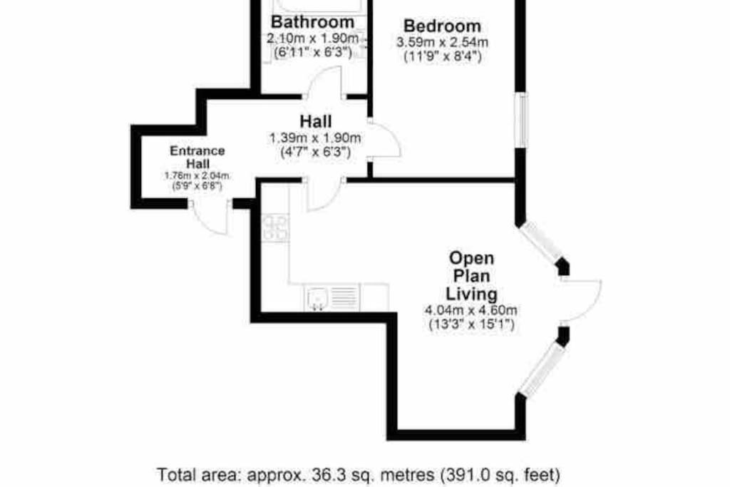 Stylish One Bedroom Central Bournemouth Flat Bagian luar foto